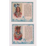 Cigarette cards, USA, Red Man Chewing Tobacco, American Indian Chiefs, 'X' size (set, 40 cards) (all