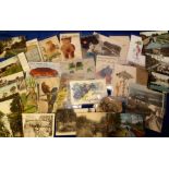 Postcards, a subject mix of 34 cards inc. 17 canal cards & 17 novelty. Canals inc. printed cards