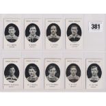 Cigarette cards, Taddy, Prominent Footballers (No footnote), Newport, 9 cards, D.J. Boots, G. Boots,