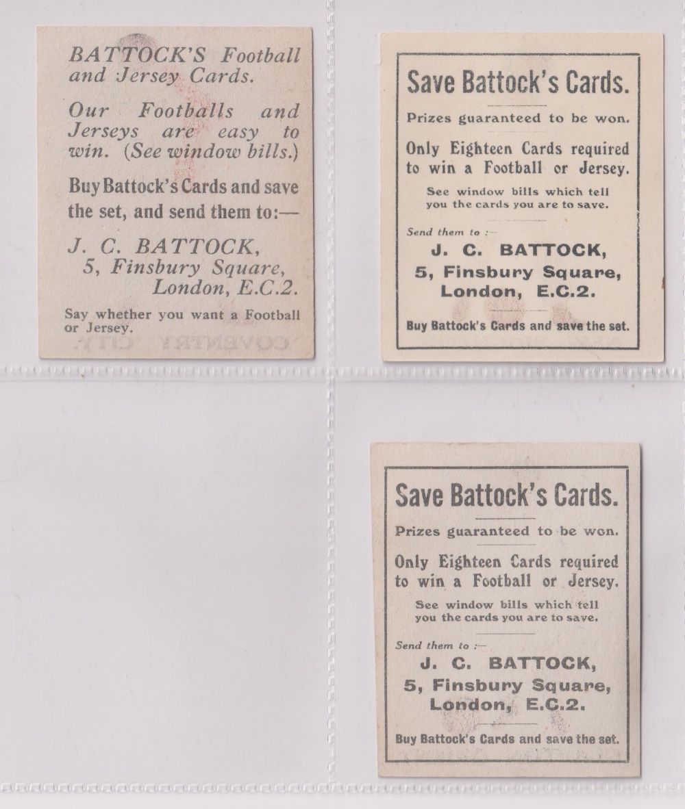 Trade cards, Battock's, Football Cards, three type cards, New Brighton, Coventry City & Clapton - Image 2 of 2