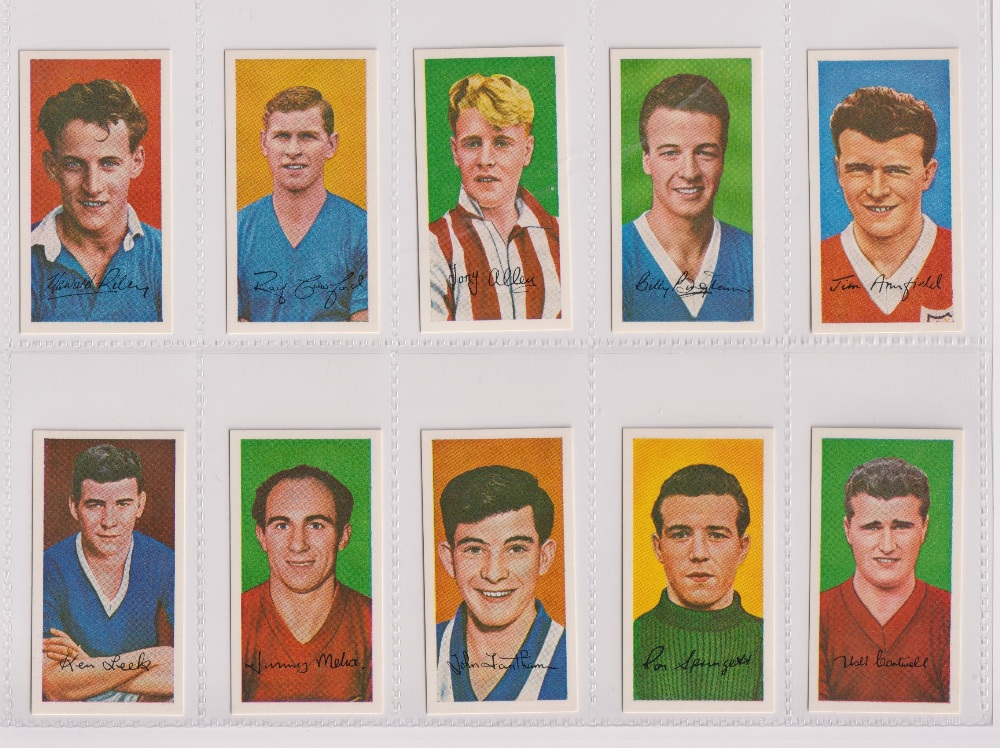 Trade cards, Barratt's, Famous Footballers A10 (set, 50 cards) (vg)