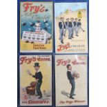 Postcards, a fine selection of 4 poster adverts for Fry's Cocoa and Chocolates inc. 5 public