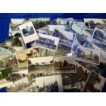 Postcards, a Warwickshire selection of approx. 90 cards with RP's of Robin Hood Lane near