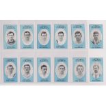 Cigarette cards, Cope's, Noted Footballers (Clips, 500 subjects), 12 cards, Clapton Orient (8),