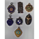 Football medals, a collection of 7 medals, enamelled examples for North Herts Football Association