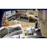 Railway Ephemera, mostly 20thC to include original photographs of engines, stations (Greenwich,