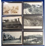 Postcards, Foreign Railway, a collection of approx. 70 cards in album leaves inc. Locomotives,