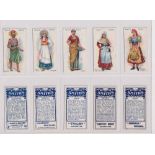 Cigarette cards, Smith's, Races of Mankind (Titled, multibacked), 10 type cards in pairs with