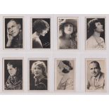 Trade cards, four sets, Boys Cinema Famous Film Heroes (6 cards), Smart Novels, Stage Artistes &