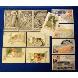 Postcards, Glamour, better selection, inc. Lessieux (4), Speybrouck (4), Tafuri (4), (w.t.f.. (2),