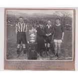 Football photograph, Merthyr T v Cardiff C 29 April 1927 friendly match, Fred Keenor, with the FA