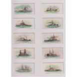 Cigarette cards, Wills, Ships ('Three Castles' backs) (set, 25 cards) (one with ink writing to back,