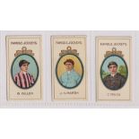 Cigarette cards, Taddy, Famous Jockeys (With frame), three cards, B. Dillon, J.H. Martin & C.