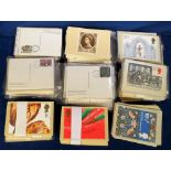 Stamps, Large collection of PHQ cards in sets, mint and FDC with stamps on reverse. 100s.