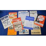 Football programmes, 1950s selection to include Bradford C v Darlington, Southampton v Coventry &