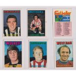 Trade cards, A&BC Gum, Footballers (Orange/Red, 1-109) (set, 109 cards) (vg/ex, checklist unmarked)