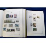 Stamps, Davo hingeless albums in slipcases Gibraltar, Ireland and USA I, II and III containing a