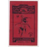 Football programme, Arsenal v Chelsea, 19 December, 1936, Division 1 (sl vertical crease, gd) (1)