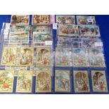 Trade cards, Liebig, 7 sets, The Glove S782 (German & French languages), The Goose Girl S783 (