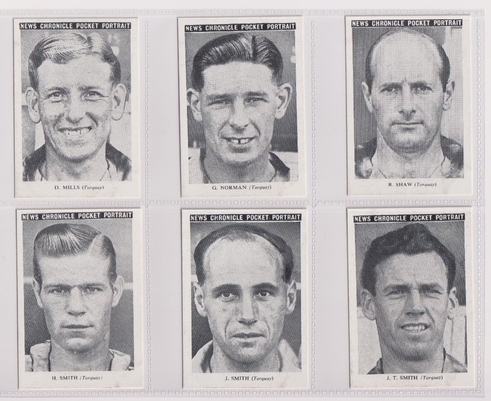 Trade cards, News Chronicle, Footballers, Torquay (set, 12 cards) (vg) - Image 2 of 2