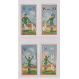 Trade cards, Clarnico, Wolf Cubs Signalling, 4 cards, G, K, U & X (gd) (4)