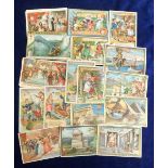 Trade cards, Liebig, 7 German language sets, S439 Der Wilde Jager, S451 The Seven Wonders of the