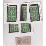Stamps, USA collection of 16 George Washington 1 Cent booklet panes of 6, UM, together with a 97c