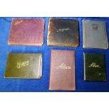 Autograph Albums, 6 personal autograph albums dating from 1907 to the 1920s, all well illustrated