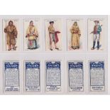 Cigarette cards, Smith's, Races of Mankind (Titled, multibacked), 10 type cards in pairs with