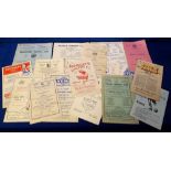 Football programmes, non-league selection, 1950s, various clubs to include Hitchin, Bishop Auckland,