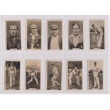 Cigarette cards, Millhoff, Famous Test Cricketers, standard size (set, 27 cards) (gd/vg)