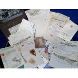Ephemera, a large quantity of mainly early to mid 20thC assorted ephemera to include 50 invoices (