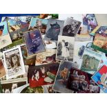 Postcards, Cats, a collection of approx. 150 cat cards inc. artist-drawn, printed, greetings, comic,