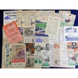 Football programmes, 1940's selection, 30 programmes inc. Manchester United v Everton 1948/9,