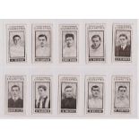 Cigarette card, Churchman's, Footballers (Brown), 18 cards, nos 2, 4, 5, 7, 17, 19, 20, 21, 23,