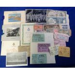 Ephemera, Hong Kong, small selection of items from the 1940's inc. military group photo, RAF menu