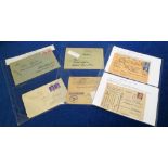 Military, WW2, Third Reich, Nazi Mail, 1933-1945, selection of covers in sleeves, some with typed