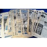 Football magazines, Tottenham Hotspur, 'Spurs News', 75 editions from September 1983 through to