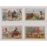 Cigarette cards, USA, Duke's, Cowboy Scenes, 'X' size, 4 cards, 'Buck Jumpers', 'Left Alone',