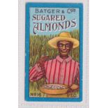 Trade card, Batger, Sweet Advertisement Series, type card, no 16 Sugared Almonds (gd) (1)