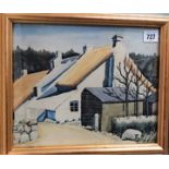 ROSEMARY ZIAR Cornish Cottages Watercolour 23.5cm x 28.5cm
