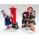 Two modern Royal Staffordshire Compton & Woodhouse porcelain groups 'Dear Santa' & 'Glad Tidings' (