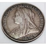 Victoria silver crown coin, 1895.