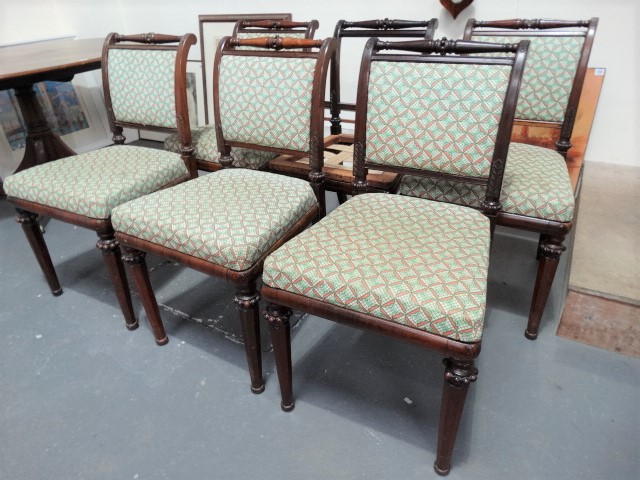 Set of six William IV rosewood dining chairs