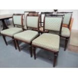 Set of six William IV rosewood dining chairs