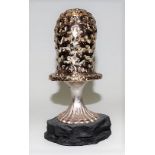 Modern silver, silver gilt, enamel and gem stone set novelty mushroom by Christopher Nigel Lawrence,