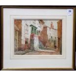 ARTHUR WHITE St. Ives Street Scene Watercolour Signed 21.5cm x 29.5cm