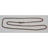 Yellow metal fancy link chain, length 49cm, weight 5.5g approx.
