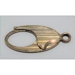 9ct gold patent engine turned cigar cutter by S. Mordan & Co, length 45mm, weight 6.5g approx
