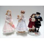 Three Limited Edition Royal Worcester child figures for Compton & Woodhouse.